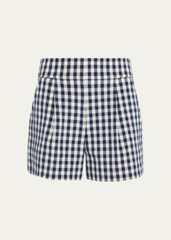 Veronica BeardHaina Cotton Gingham Shorts