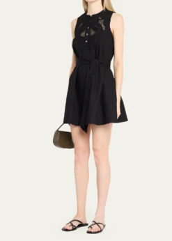 Veronica BeardHaleem Eyelet Poplin Mini Dress