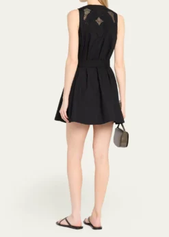 Veronica BeardHaleem Eyelet Poplin Mini Dress