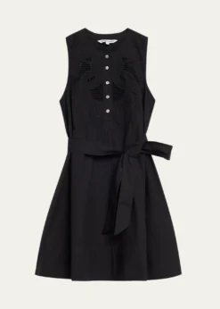 Veronica BeardHaleem Eyelet Poplin Mini Dress