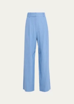 Veronica BeardHeyser Pinstripe Wide-Leg Pants