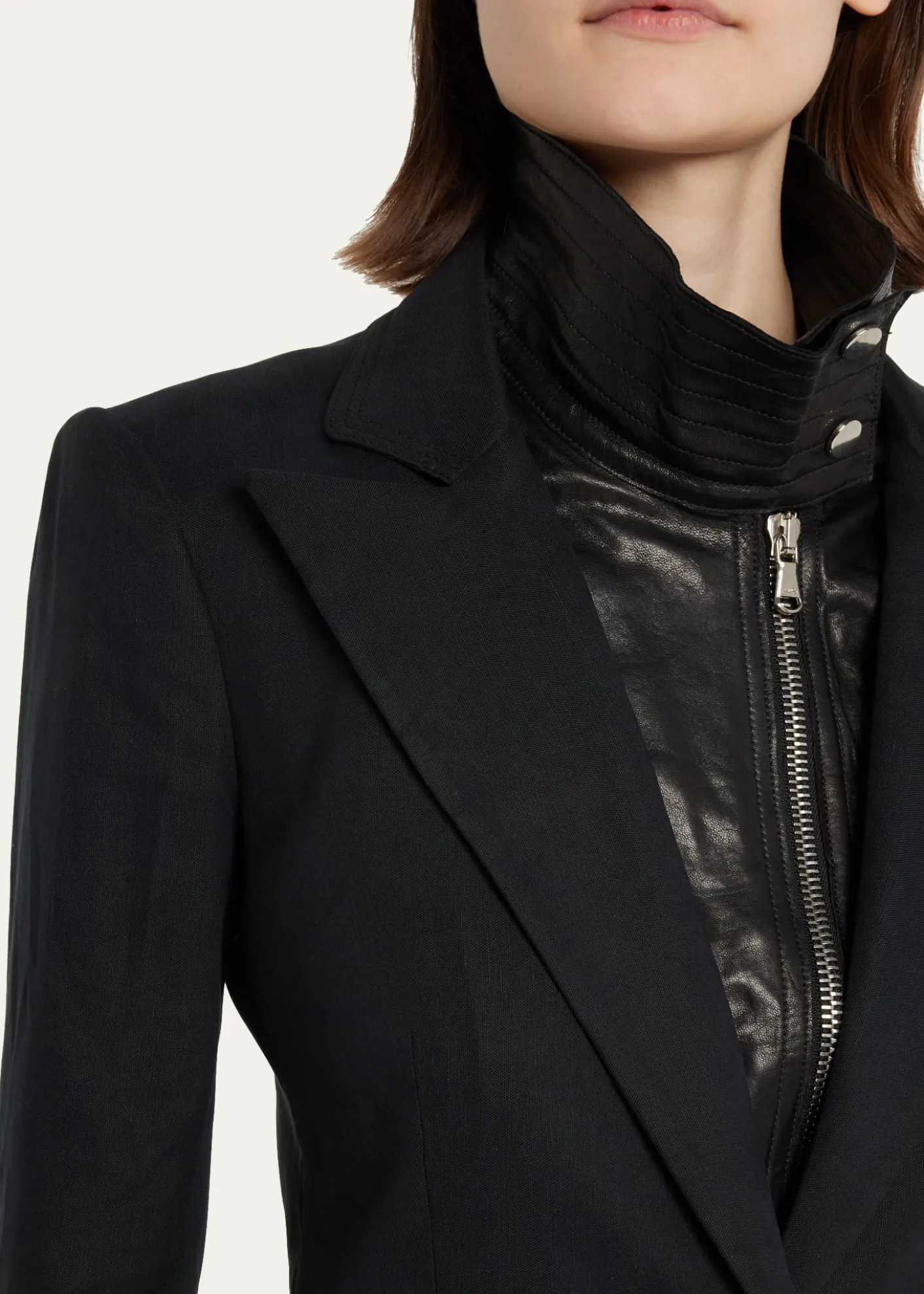 Veronica BeardLamb Leather Moto Dickey
