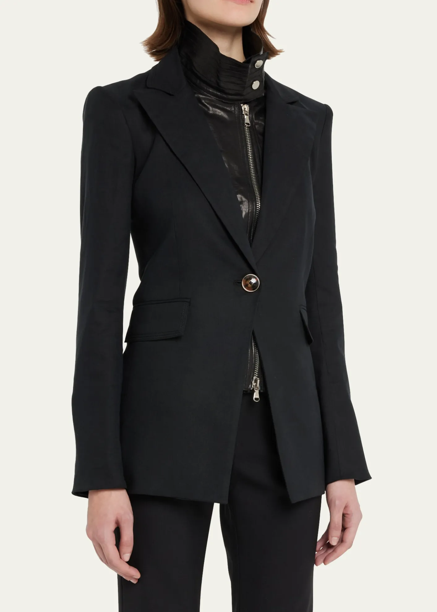 Veronica BeardLamb Leather Moto Dickey