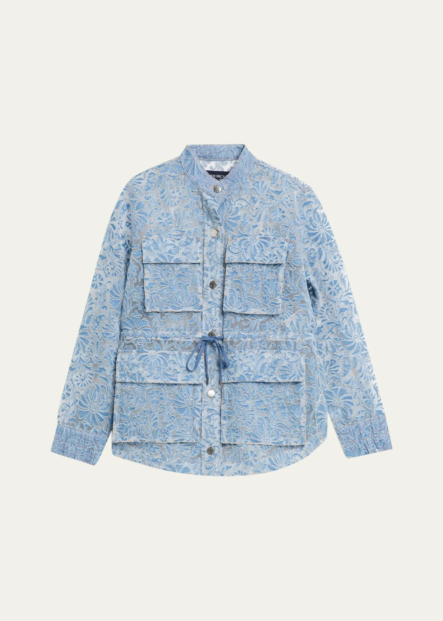 Veronica BeardLane Sheer Floral Denim Jacket