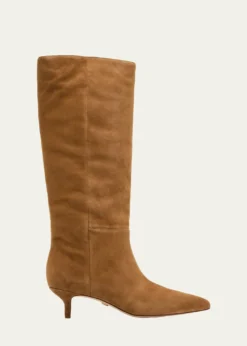 Veronica BeardLisa Suede Kitten-Heel Knee Boots