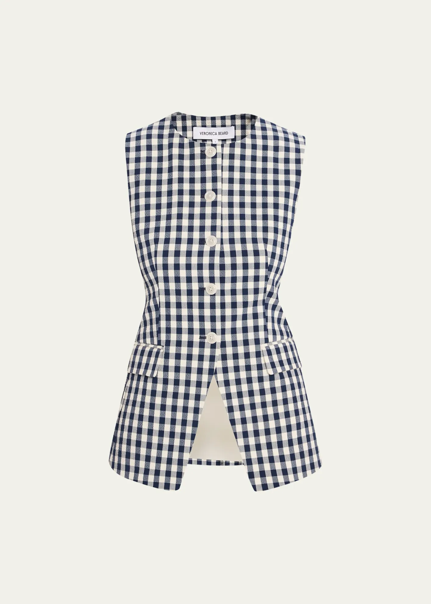 Veronica BeardLois Tailored Gingham Vest