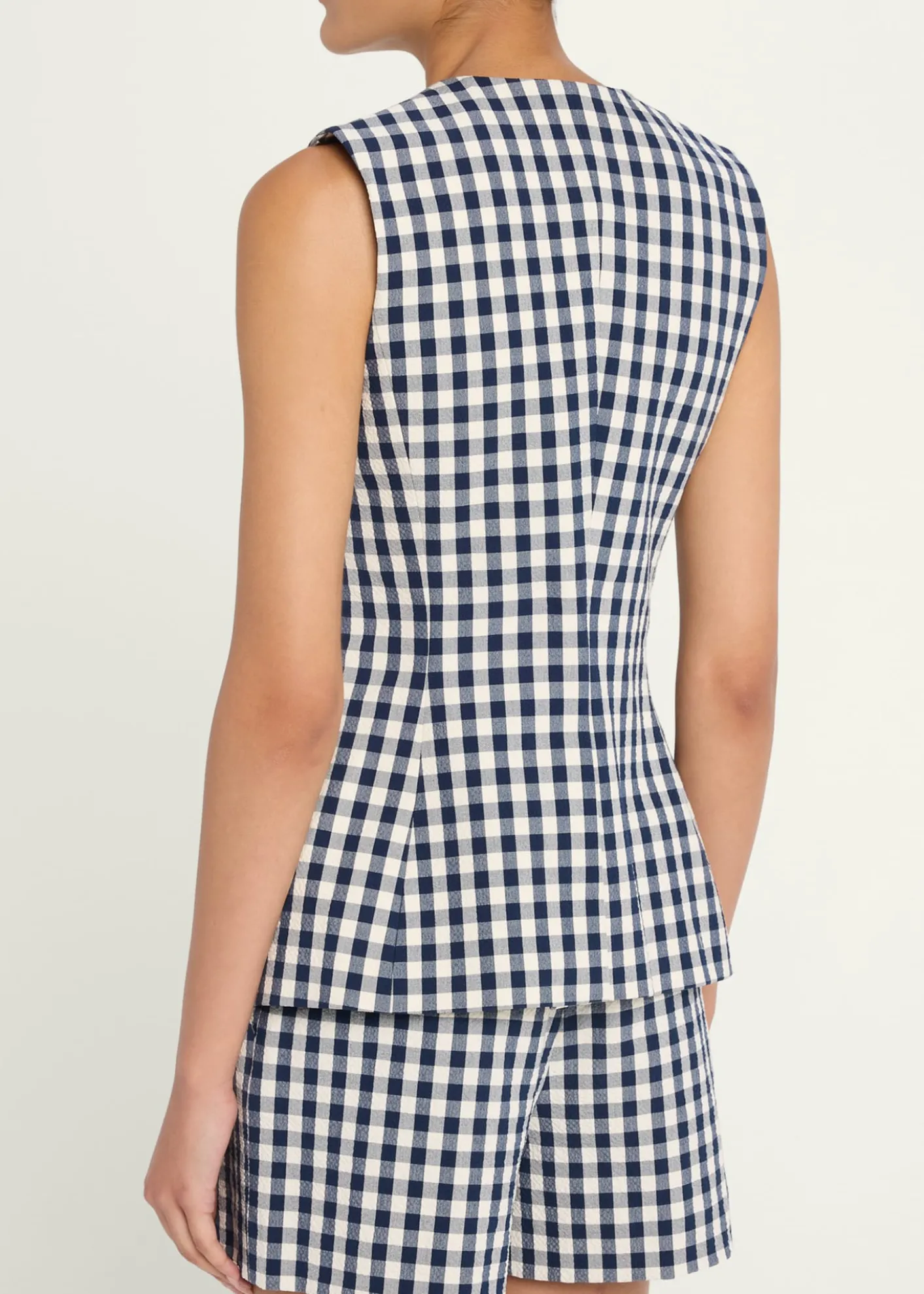 Veronica BeardLois Tailored Gingham Vest