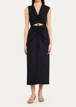 Veronica BeardMarisabel Cutout Crepe Midi Dress