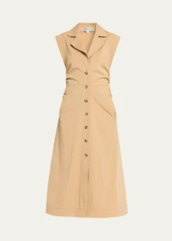 Veronica BeardOrla Button-Front Midi Shirtdress