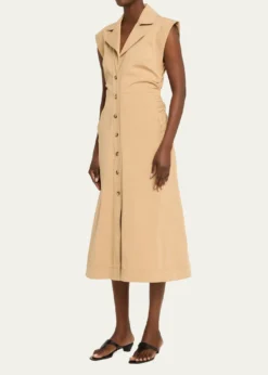 Veronica BeardOrla Button-Front Midi Shirtdress
