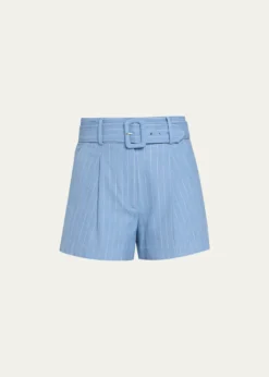 Veronica BeardPiper Belted Pinstripe Shorts