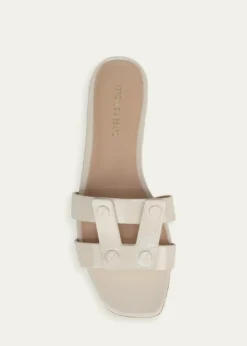 Veronica BeardVia Patent Leather Flat Slide Sandals