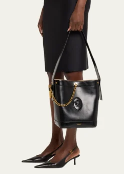 VersaceMedusa Leather Bucket Bag