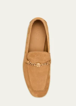 VersaceMen's Medusa Chain Nubuck Loafers