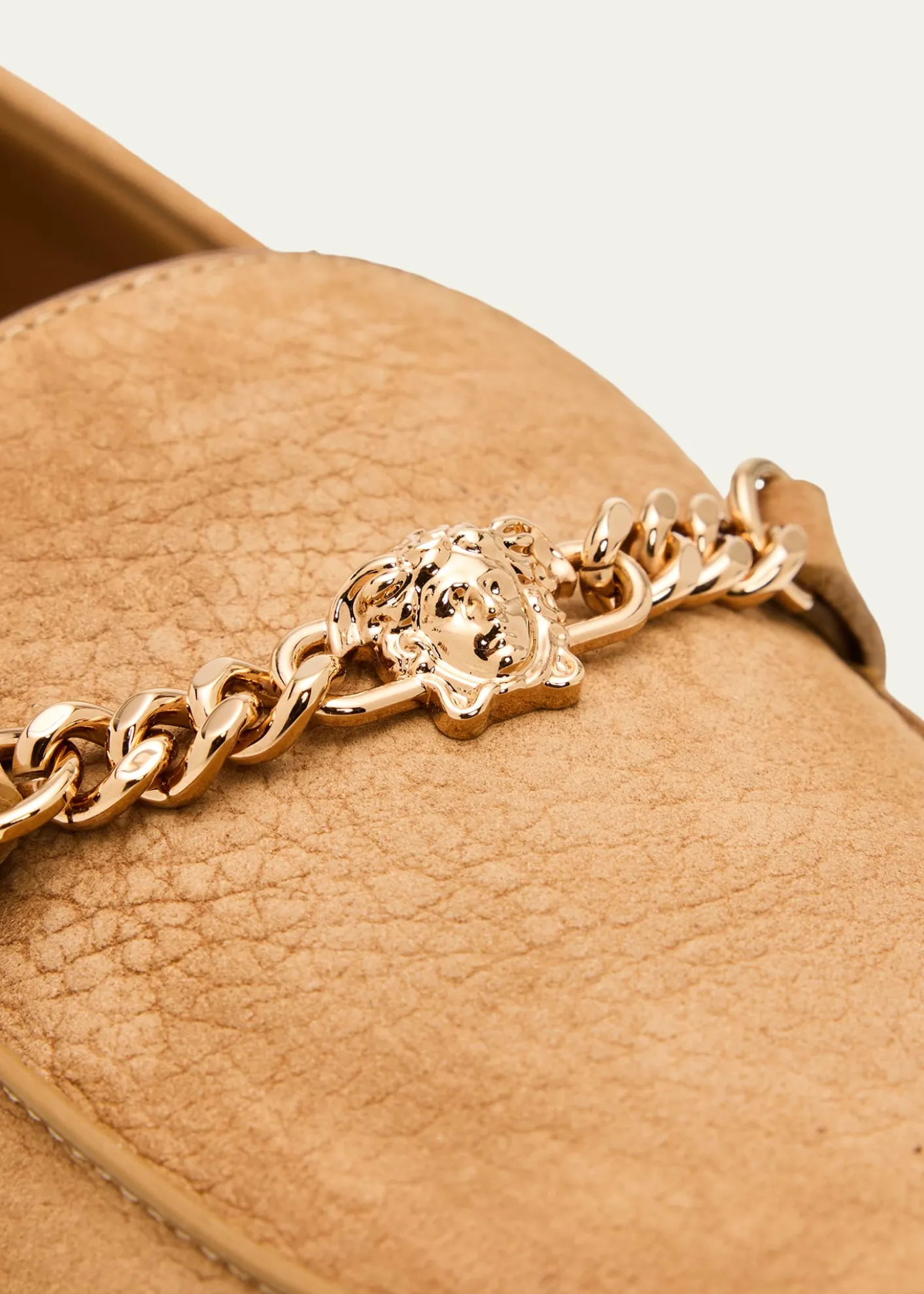 VersaceMen's Medusa Chain Nubuck Loafers