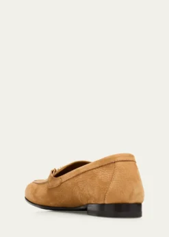 VersaceMen's Medusa Chain Nubuck Loafers