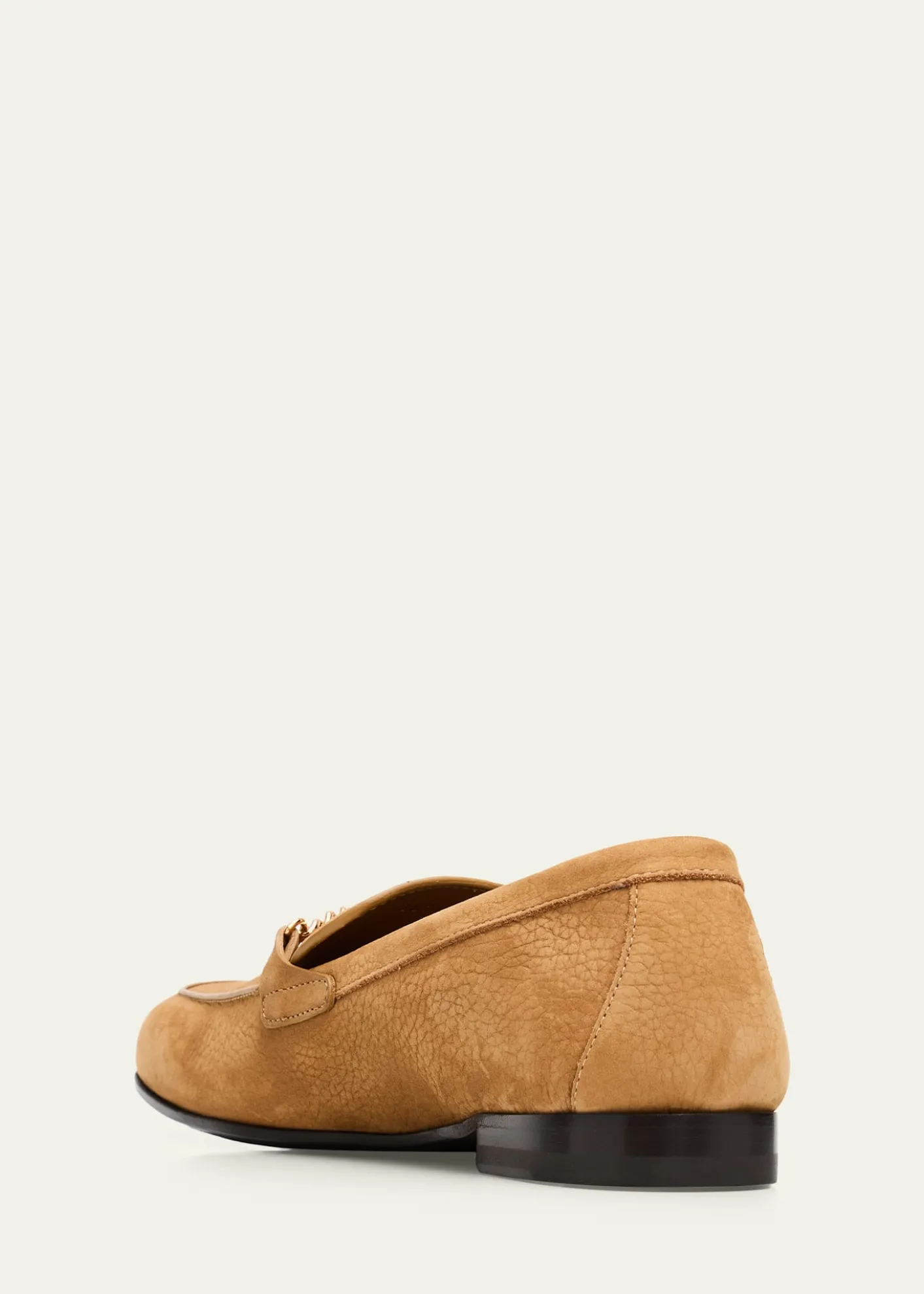 VersaceMen's Medusa Chain Nubuck Loafers