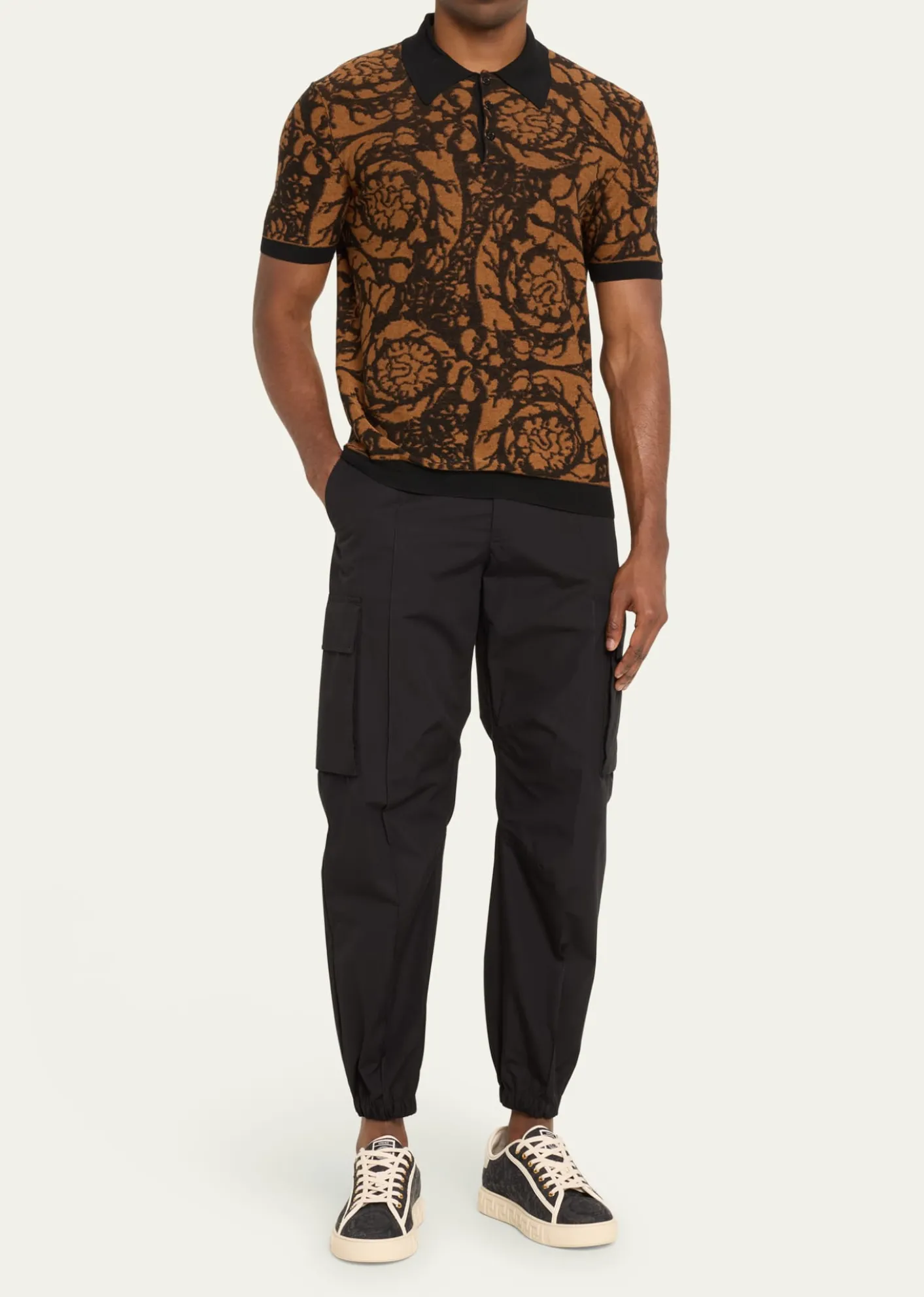 VersaceMen's La Greca Baroque Canvas Low-Top Sneakers