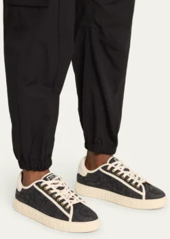 VersaceMen's La Greca Baroque Canvas Low-Top Sneakers