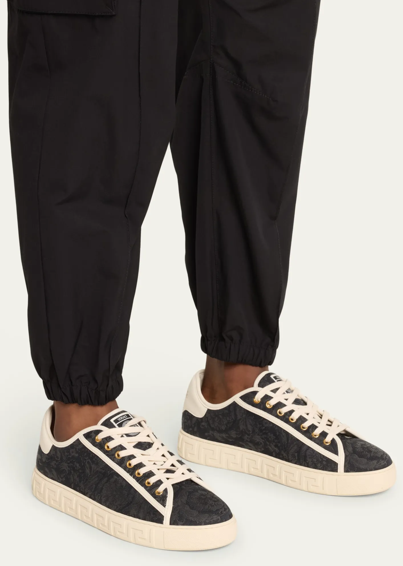 VersaceMen's La Greca Baroque Canvas Low-Top Sneakers