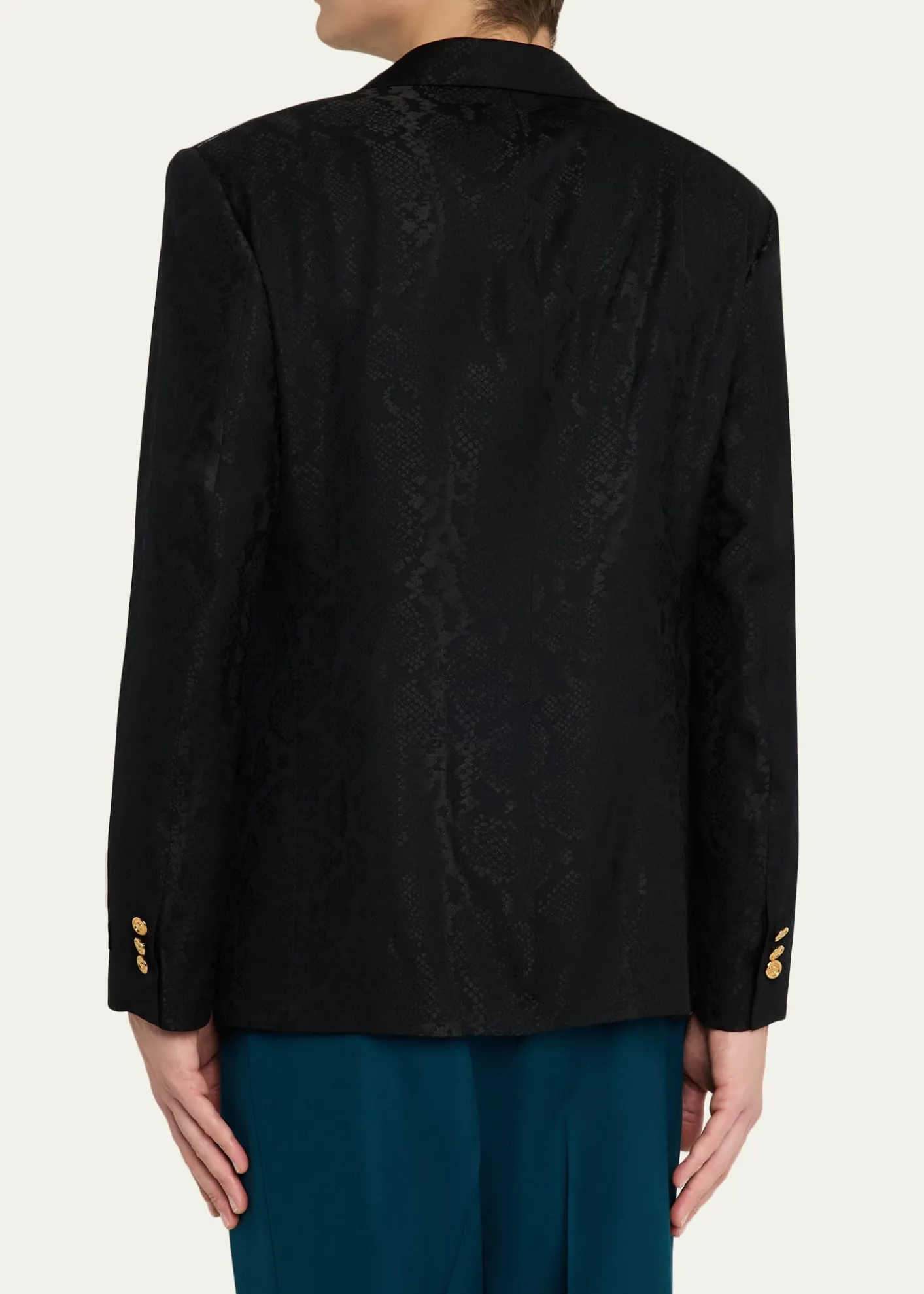 VersaceMen's Python-Jacquard Wool-Blend Blazer