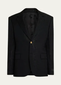 VersaceMen's Python-Jacquard Wool-Blend Blazer