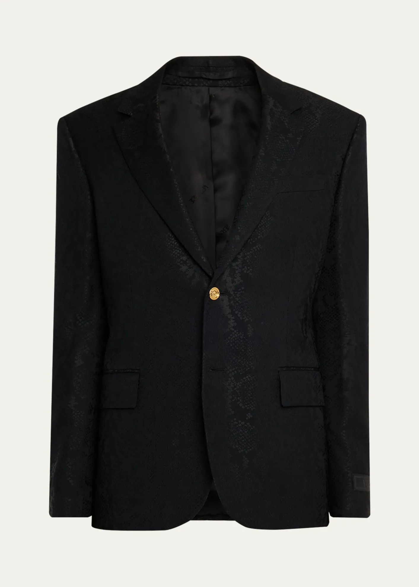 VersaceMen's Python-Jacquard Wool-Blend Blazer