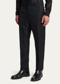VersaceMen's Python Jacquard Formal Pants