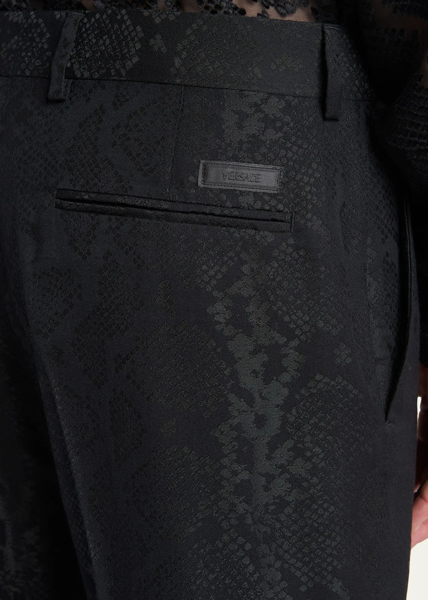 VersaceMen's Python Jacquard Formal Pants