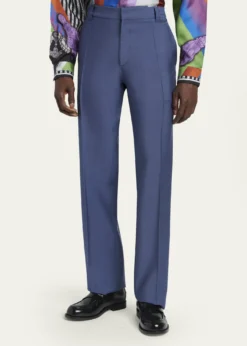VersaceMen's Wool Pleated Trousers