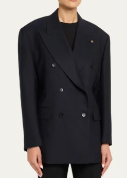 VersaceOversized Double-Breasted Blazer