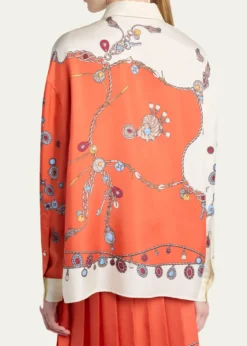 VersacePrinted Silk Twill Shirt