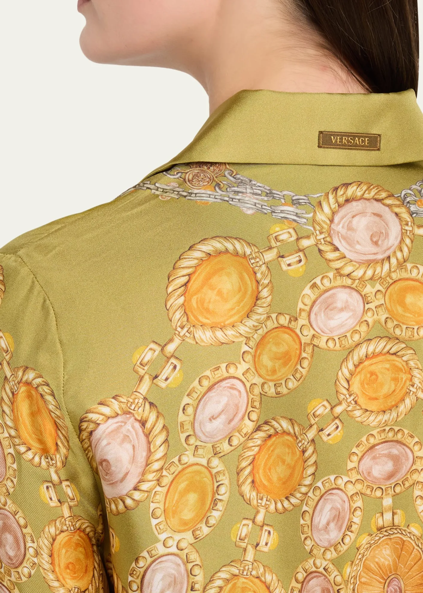 VersacePrinted Silk Twill Shirt