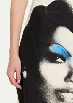 VersacePrinted Silk Twill Skirt