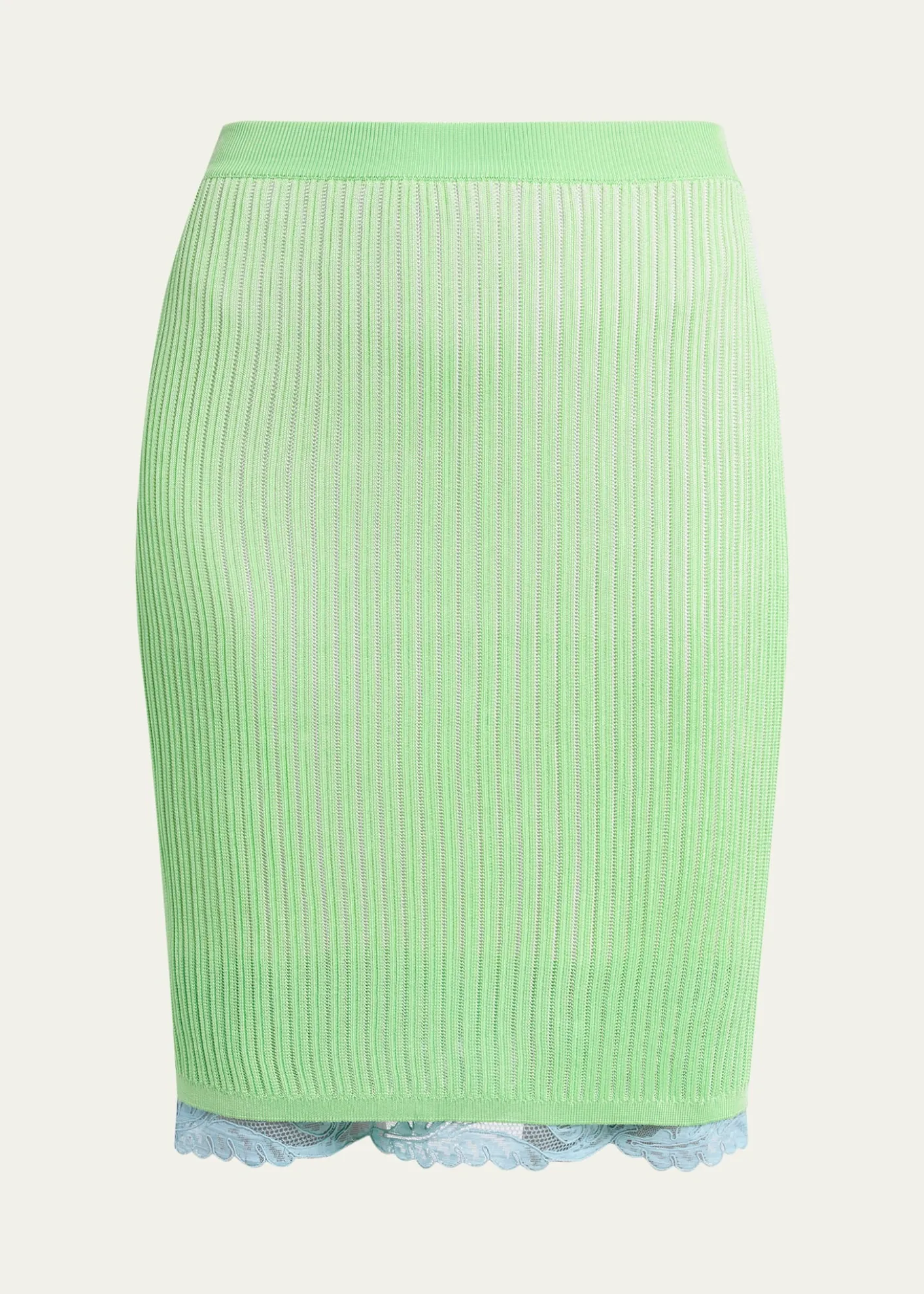VersaceRibbed Lace Skirt
