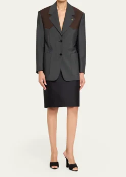 VersaceWool Colorblock Jacket