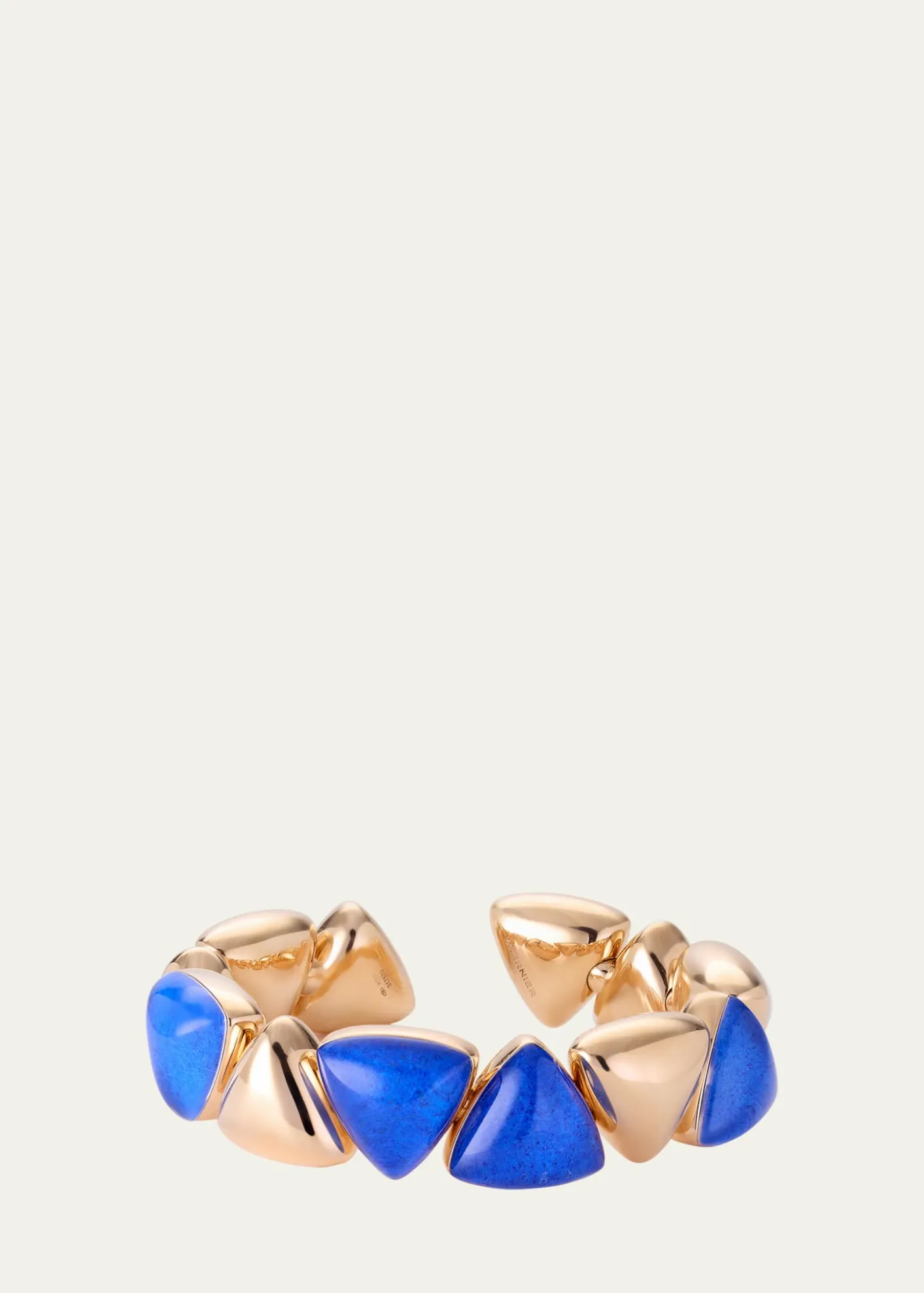 Vhernier18K Rose Gold Lapis and Rock Crystal Freccia Bracelet