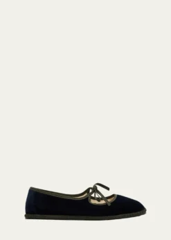 Vibi VeneziaVelvet Mary Jane Ballerina Flats