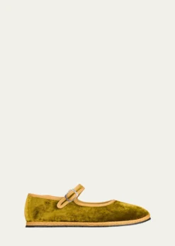 Vibi VeneziaVelvet Mary Jane Ballerina Flats