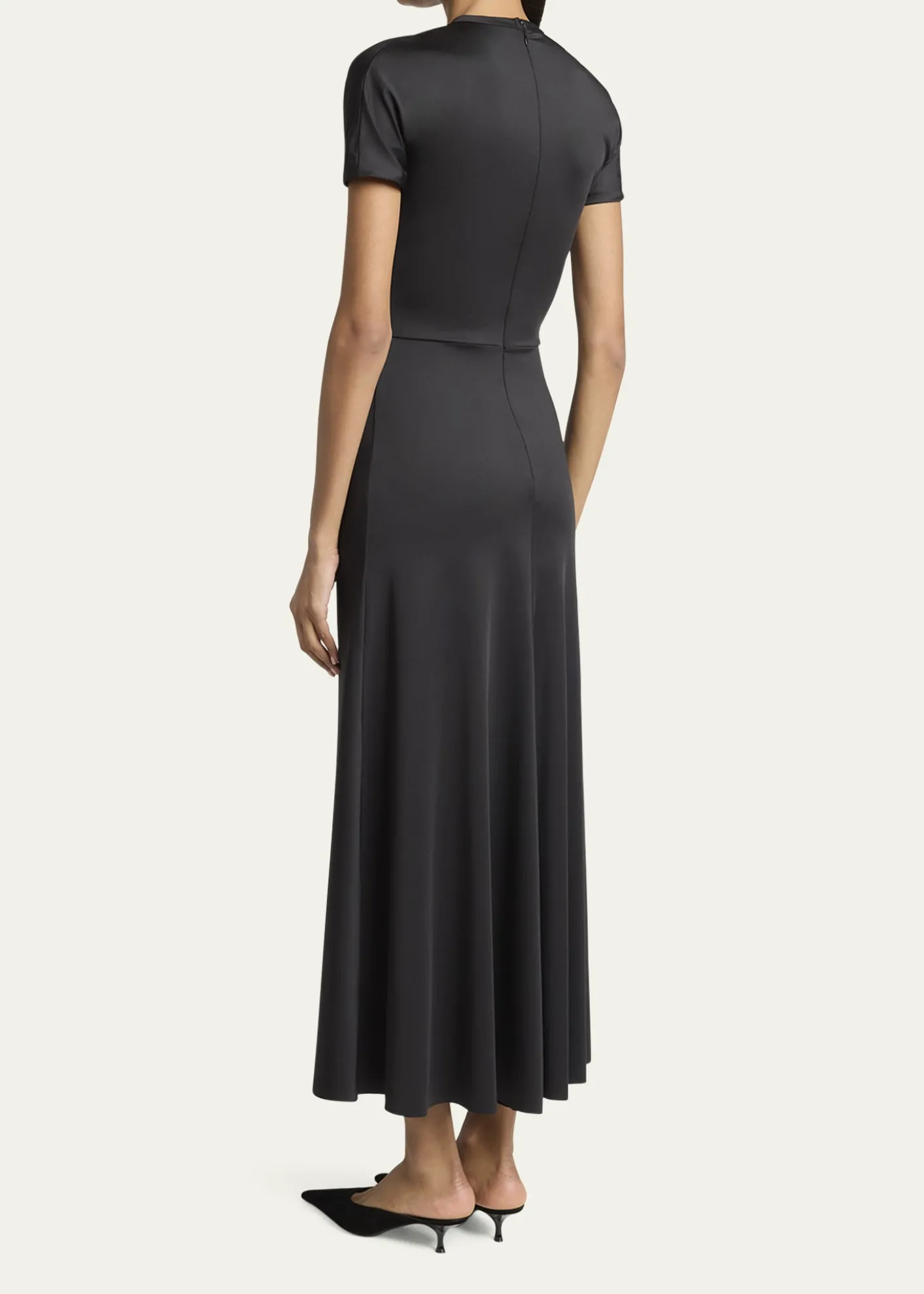 Victoria BeckhamGathered Drop-Waist Midi T-Shirt Dress