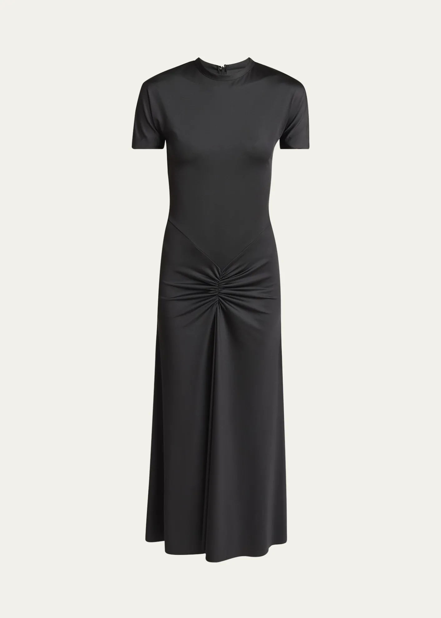 Victoria BeckhamGathered Drop-Waist Midi T-Shirt Dress