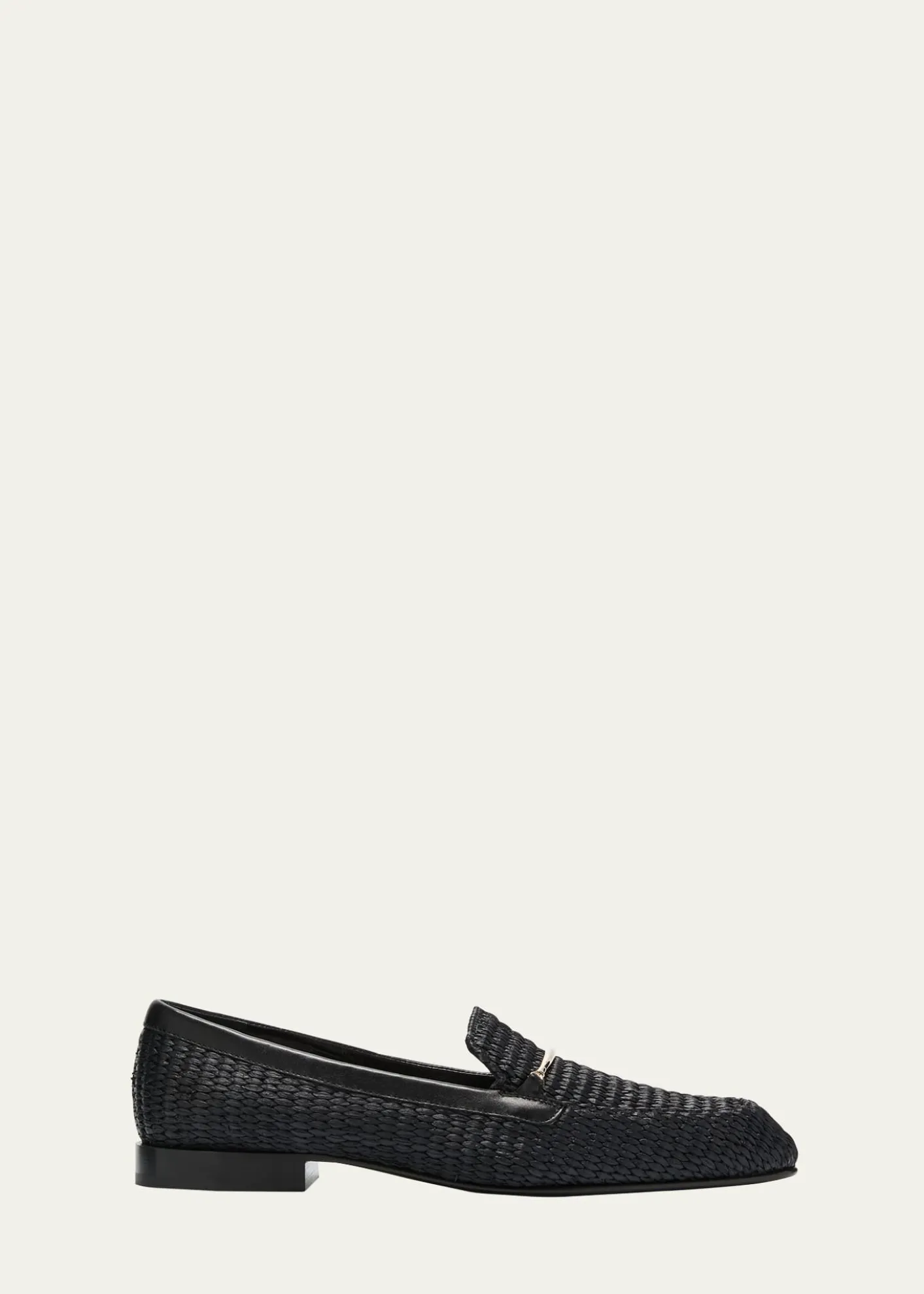 Victoria BeckhamRaffia Metal-Strap Easy Loafers