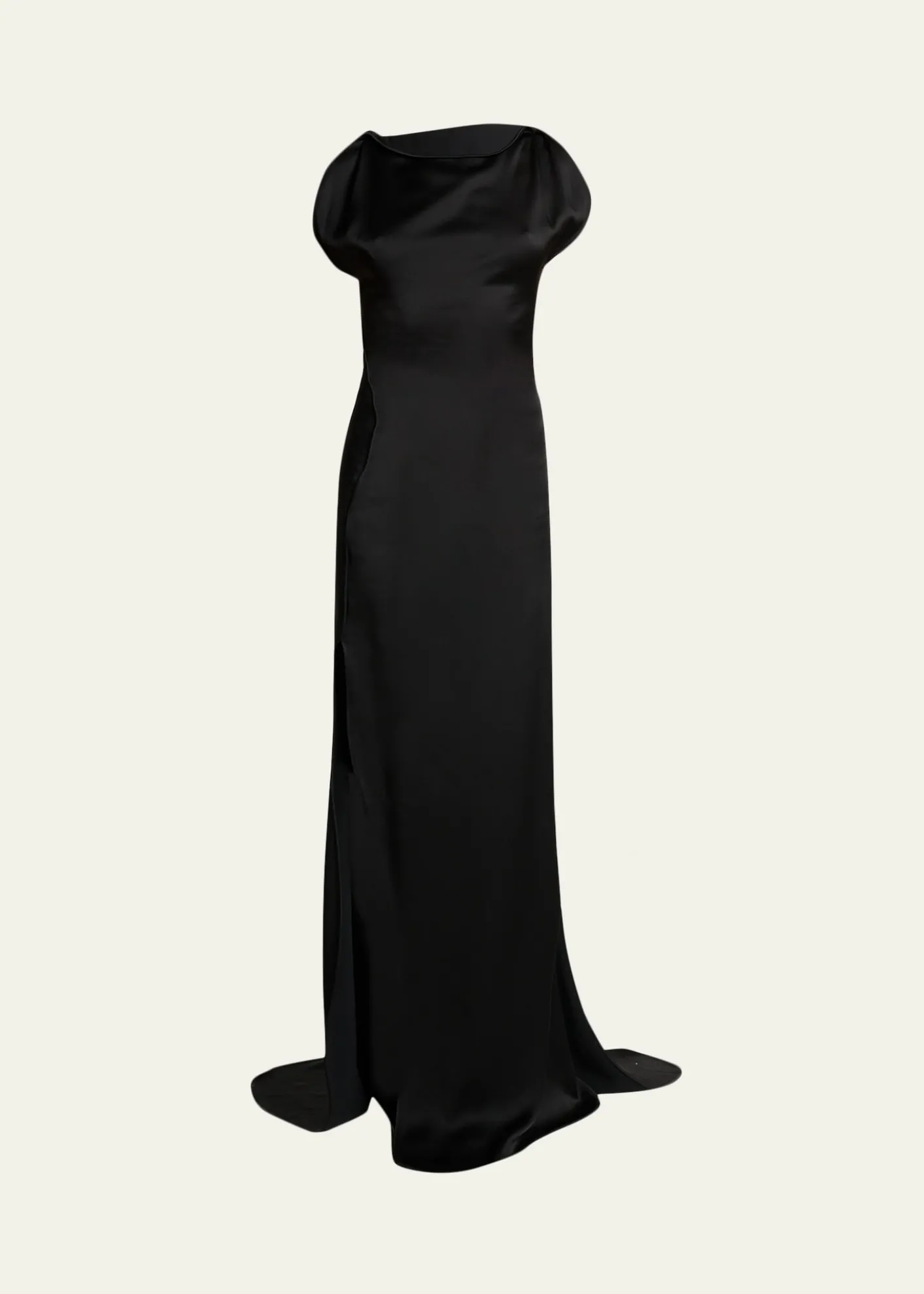 Victoria BeckhamSleeveless Satin Slit Gown