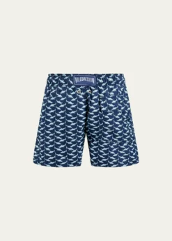 VilebrequinBoy's Jim Shark-Print Swim Shorts, Size 2-12