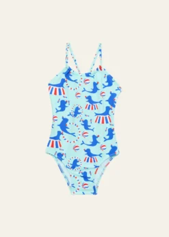 VilebrequinGirl's Circus Printed Jersey Swimsuit, Size 2-14