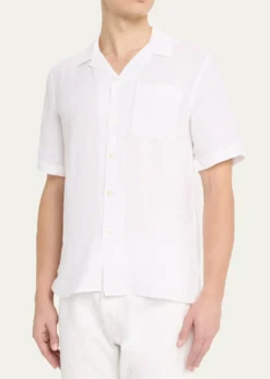 VilebrequinMen's Garment-Dyed Linen Camp Shirt