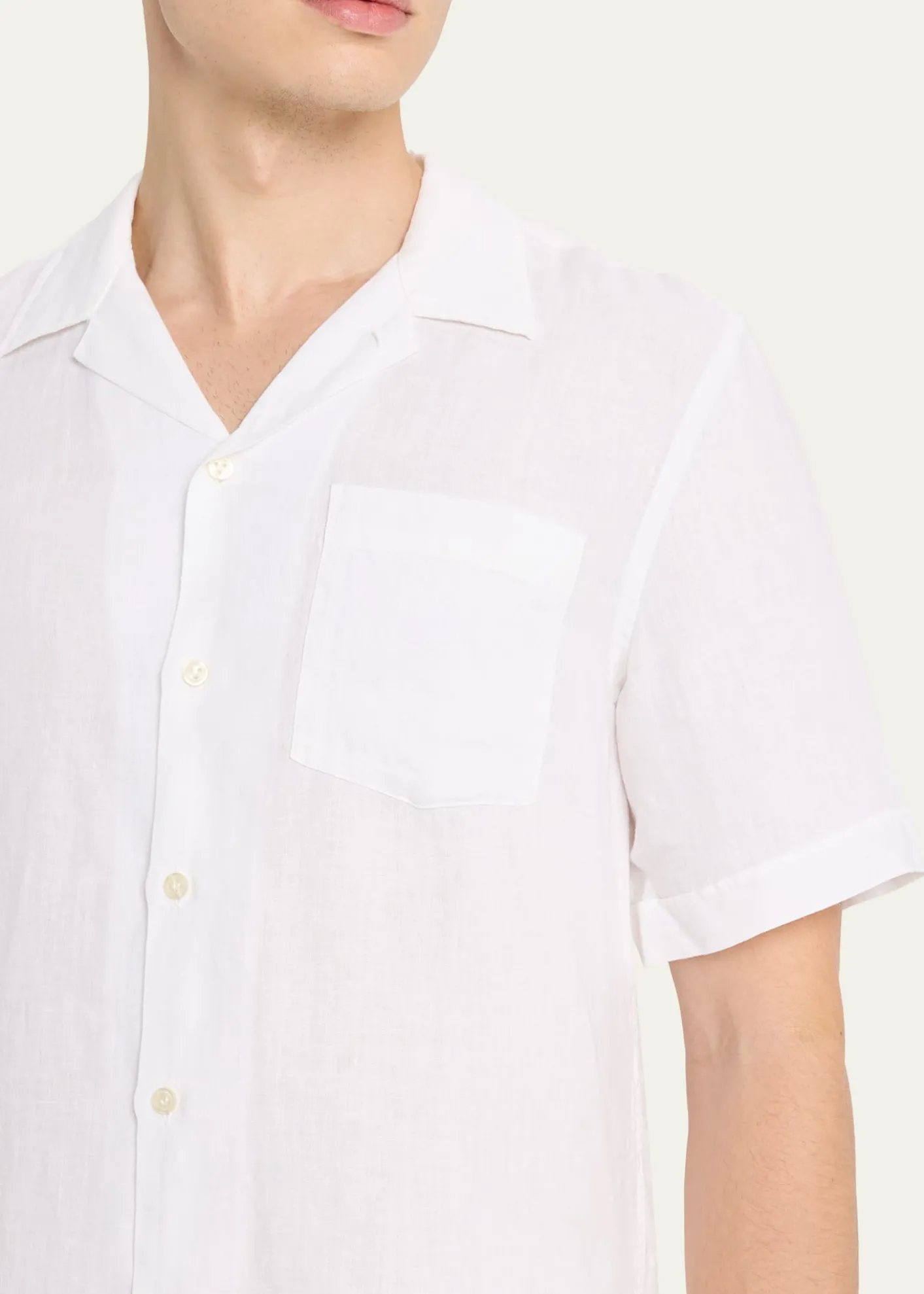 VilebrequinMen's Garment-Dyed Linen Camp Shirt