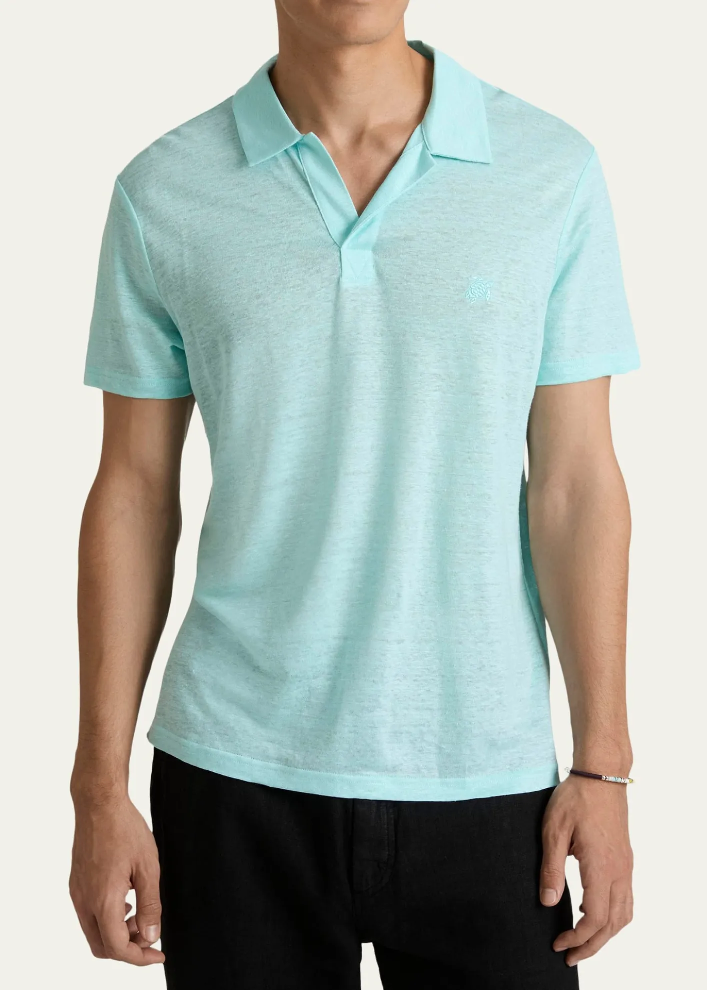 VilebrequinMen's Linen Jersey Johnny Collar Polo Shirt