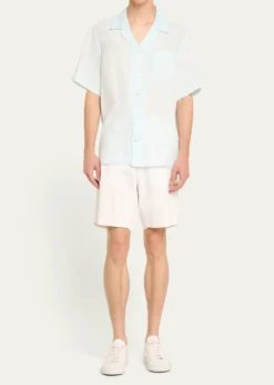 VilebrequinMen's Linen Pocket Camp Shirt