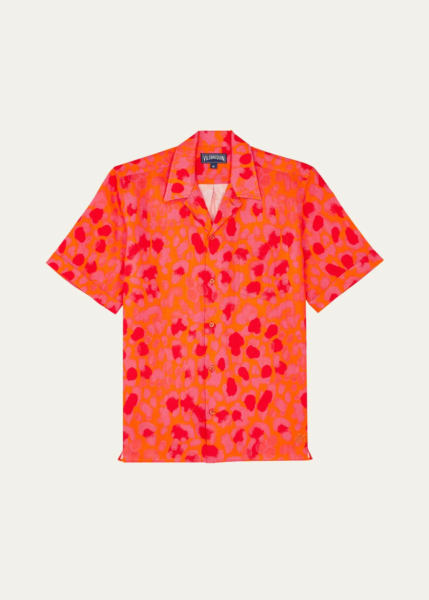 VilebrequinMen's New Leopard Linen Camp Shirt